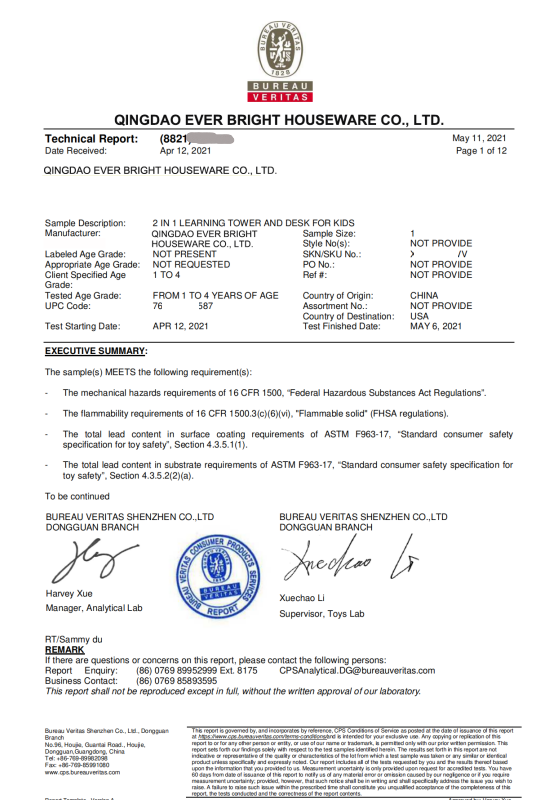 ASTM F963 Compliance Report