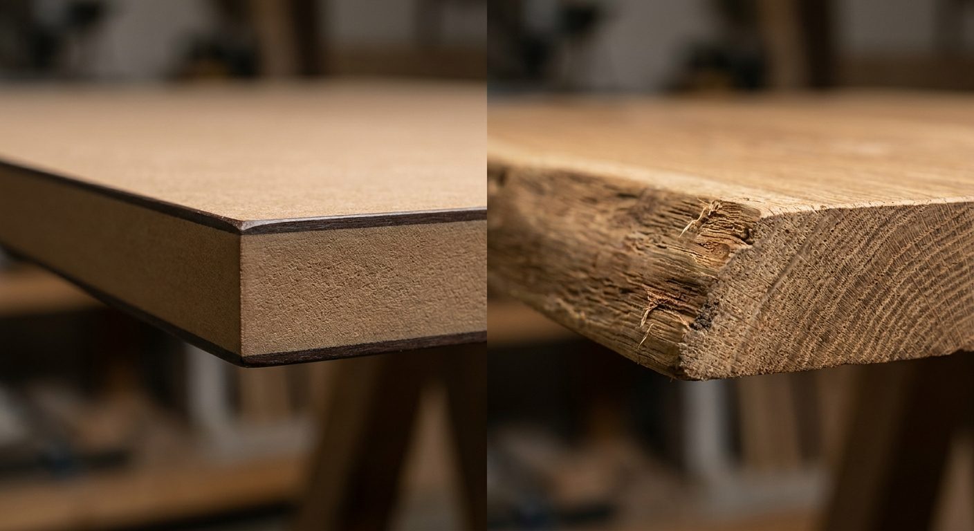 MDF vs Oak Edge Comparison