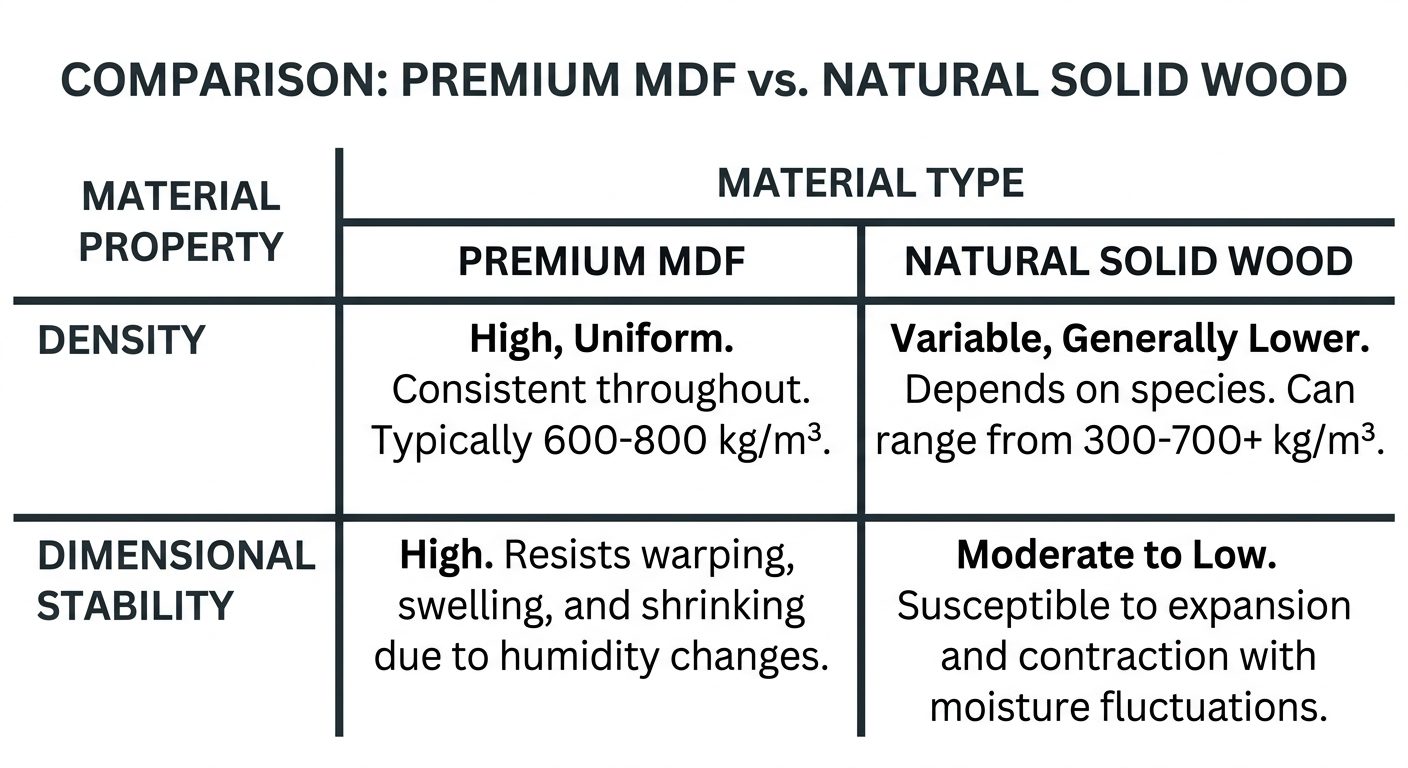 MDF vs Premium Wood Comparison