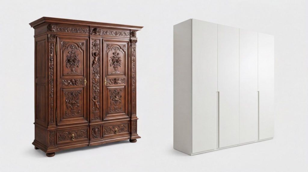 vintage modern wardrobe comparison